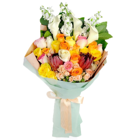 Premium Rose and Lily Hand Bouquet