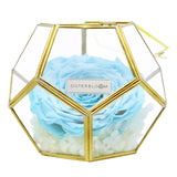 Crystal Florarium -  Tiffany Blue
