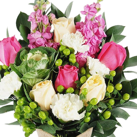 Charming Rose and Carnation Hand Bouquet