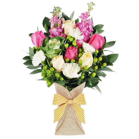 Charming Rose and Carnation Hand Bouquet